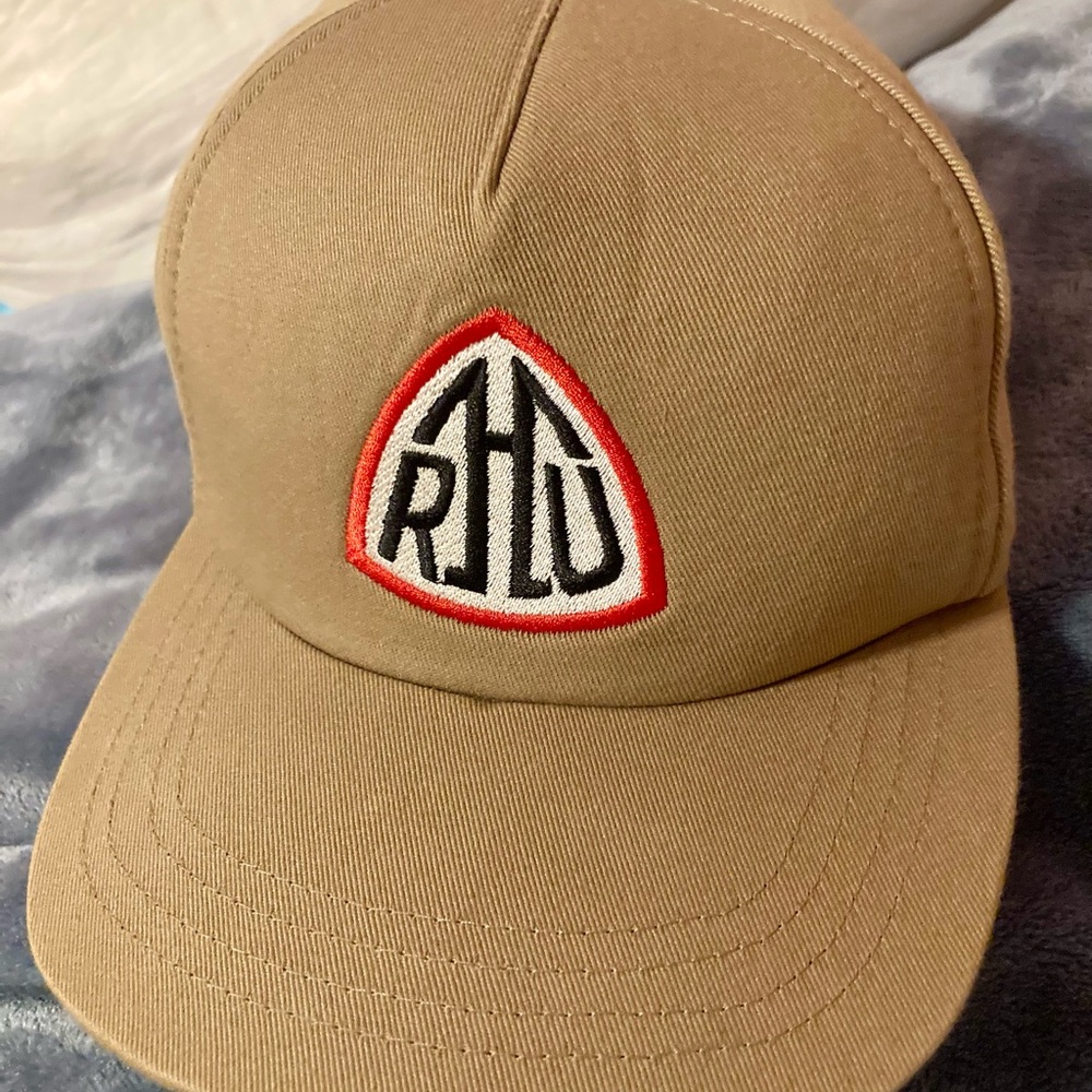 Rhude Beige Hat with Red and Black Emblem - Picture 2 of 10
